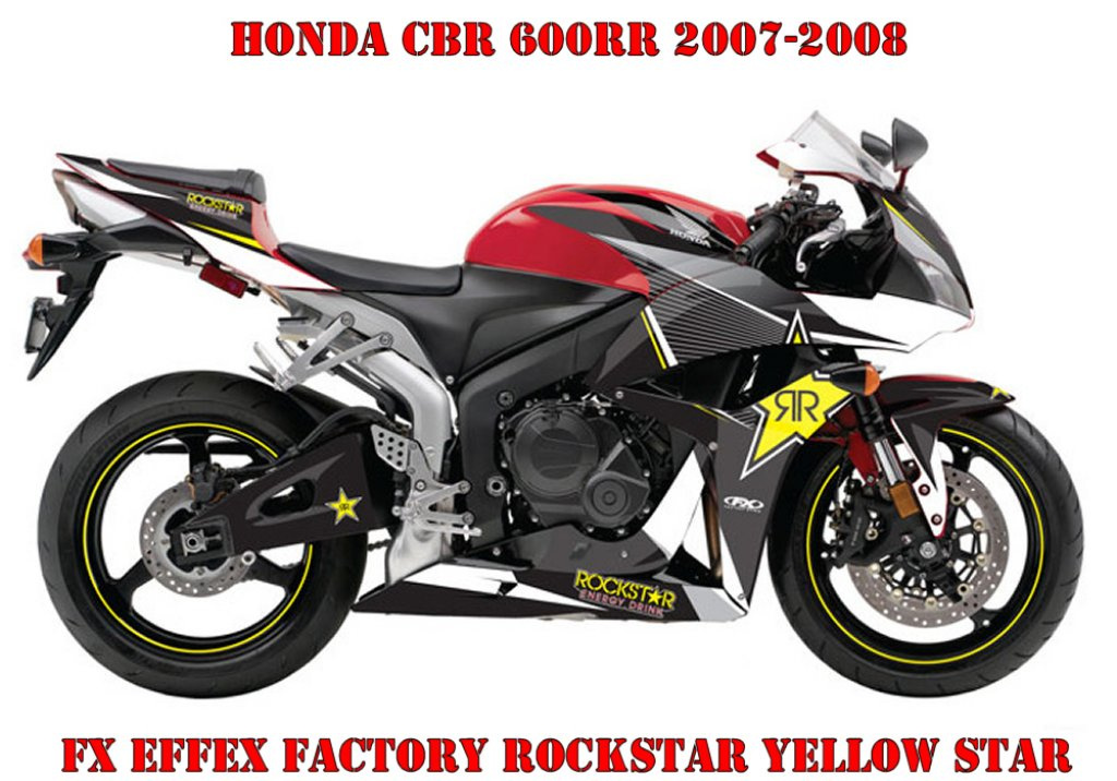 Rockstar Yellow Star für Honda CBR 600RR 2007-2008